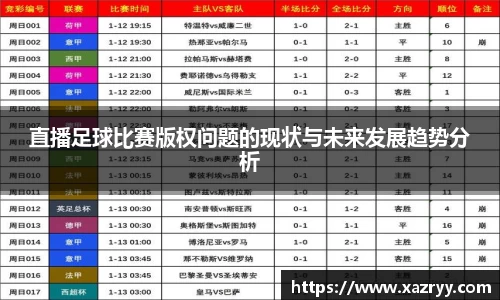 直播足球比赛版权问题的现状与未来发展趋势分析